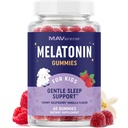 Kids Melatonin Gummies | Gentle Sleep Support with Melatonin 1 mg & Herbal Blend | Non-Habit Forming Kids Sleep Gummies for Ages 4+ | Raspberry Vanilla Flavor | Vegan, Gluten-Free & Non-GMO | 60 Ct