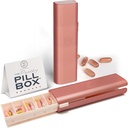 Pretty Pill Box Set - Elegante & Compact Daily Pill Organizer, Custodia per Pillole, Contenitore per Pillole per la Gestione della Vitamina, Porta Pillole, Essenziale di Viaggio per Donne & Uomini - Rosa