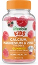 Gammie di zinco di magnesio del calcio dei bambini vitali | Calcio con vitamina D3 | Grandi integratori di calcio di degustazione per i bambini | Gummie di calcio per la salute del chino | 90 Gummies