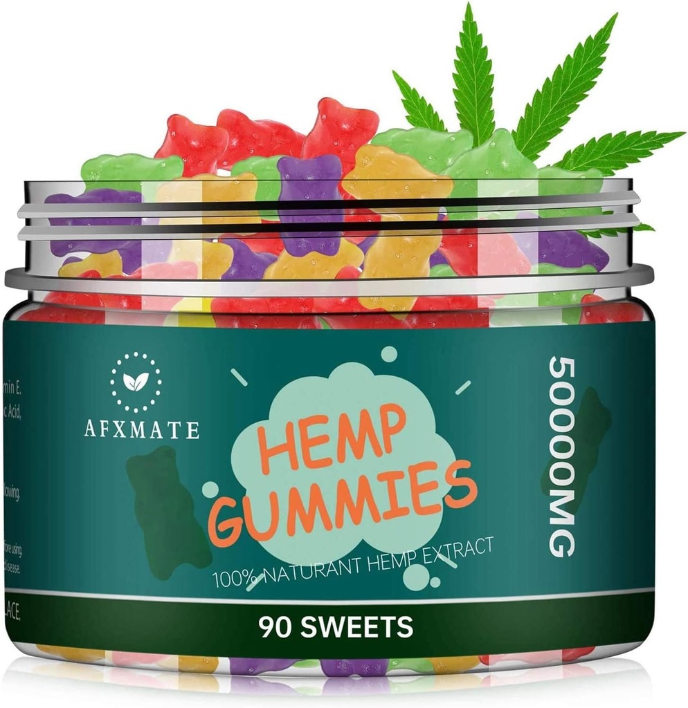 AFXMATE Kanepikummid 50000 mg Puuviljamaitseline Gummy (90 Gummies)