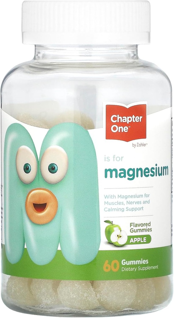 Kateqoriyalar üçün One Magnezyum Gummies - Natural Calm Gummies - Calm Magnezyum Citrate - Uşaqlar və Yetişkinler üçün Bone və Muscle funksiyaları - Mood Support, Kosher Apple Flavor (60)