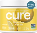 Cure Hydration | Pflanzenbasierte Elektrolyt-Getränk-Mix | Kein hinzugefügter Zucker | FSA-HSA | Dehydration Relief Pulver mit Kokosnusswasser hergestellt | Non-GMO | Vegan | 28 Servierungen Jar - Lemonade