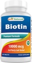 Best Naturals Biotin (også kalt vitamin B7), 10.000 mg 365 tabletter (365 count)