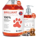 Salmon Oil for Dogs - Healthy Skin & Coat, All Natural Norwegian Fish Oil Food Supplement for Pets, Omega 3 EPA DHA, Ideal for Shedding, Allergy, Itching, Dry Skin, Joint & Bone Health - 16.9 Oz