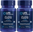Life Extension Super Ubiquinol CoQ10 med förbättrad Mitochondrial Support, ubiquinol CoQ10, shilajit, potent hjärthälsa och cellulär energiproduktion stöd, ultra-absorberbar, glutenfri, 60 softgel