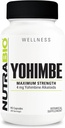 NutraBio Yohimbe (4mg)- Yohimbe phụ giúp cho nam và nữ- Yohimbe brung- 4mg- 90 Jable Capsules