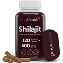 Shilajit Pure Himalayan Extract 500mg with 15% Fulvic Acid 500mg - 120 Vegetarian Capsules, 4 Month Supply, Organic Supplement for Vitality & Mental Clarity, Made in USA, Gluten Free, Non-GMO