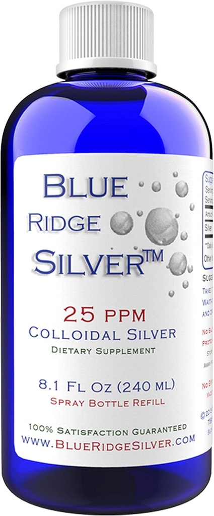 25 ppm 8 oz Colloidal Silver Natural Immune Support Health Suplemento