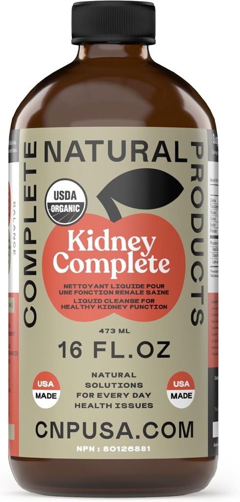 Complete Natural Products Kidney Complete - 16oz Glas Bottle, Kidney Cleanse