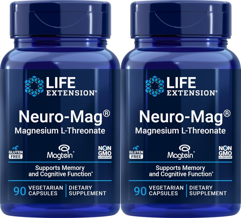 Estensione della vita Neuro-mag Magnesio L-threonate, 90 Conte (Pack of 2)