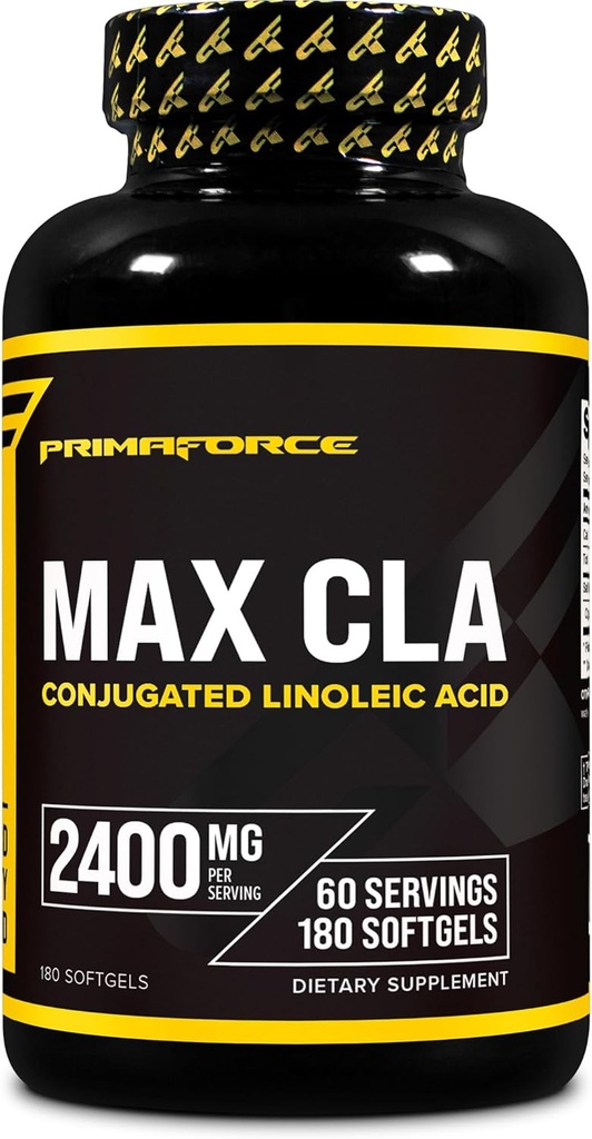 Primaforce CLA 2400 mg per servering (180 softgels) - Max CLA - for menn og kvinner, ikke-stimulerende, GMO Gratis og Glutenfri