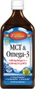 Carlson - MCT & Omega-3, 1480 mg Omega-3s, 9200 mCTs, Keto-Friendly, Caprylic & Capric Acids, Energy Production, Fat Metabolism, Lemon-Lime, 500 mL (16.9 Fl Oz) (中文(简体) ).