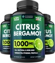 3 Pack Citrus  Bergamo 1000mg, Heart, Immune Sistemi Support, və sağlam Aging - Pure 360 Vegan Capsules