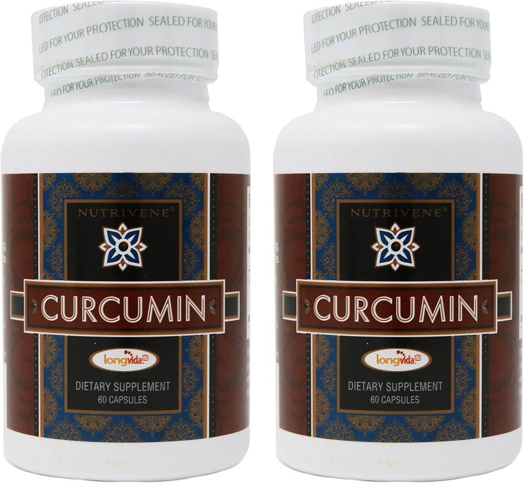 2-Pack Curcumin Longvida di Nutrivene (500 mg, 60 capsule)