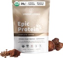 Sprout Living, Epic Protein, Rastlinske beljakovine in Superfoods Powder, Popolna kava 