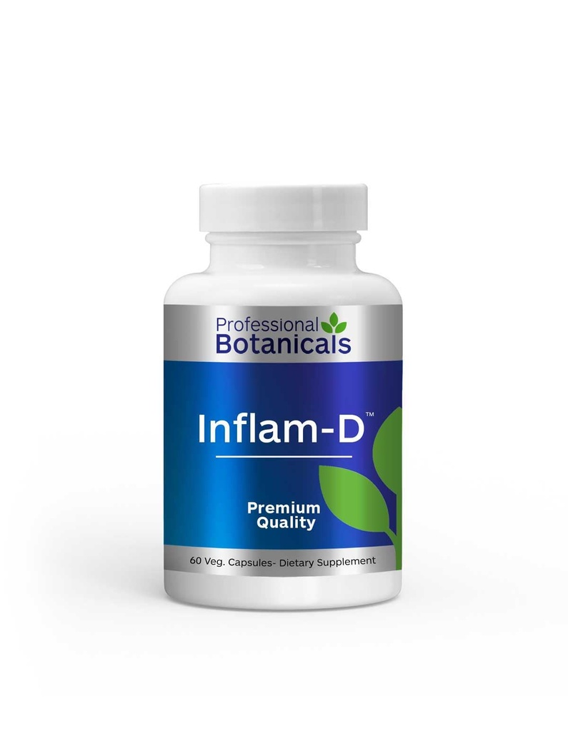 Professional Botanicals INFLAM-D Advance Joint & Muscle Health Supplement, Non-GMO, Vegan – 60 Capsules