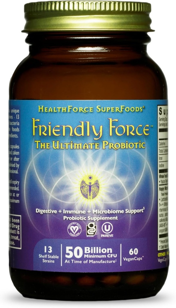 HEALTHFORCE SUPERFOODS Friendly Force - Capsules - 60 cápsulas Vegan