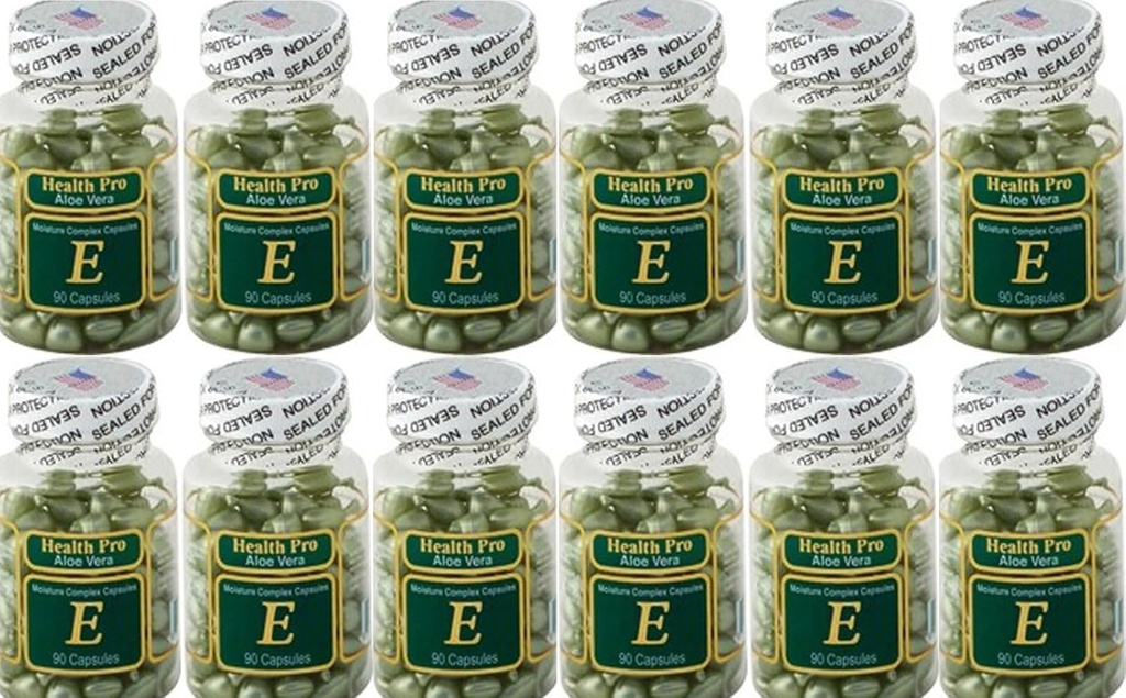 Nu- Health Aloe Vera Moisture Complex E-vitamin Olaj a bőrhöz 124; 90 Capsule Topical Serum a hidratált selyem bőrhöz 124; 24 db-os csomag