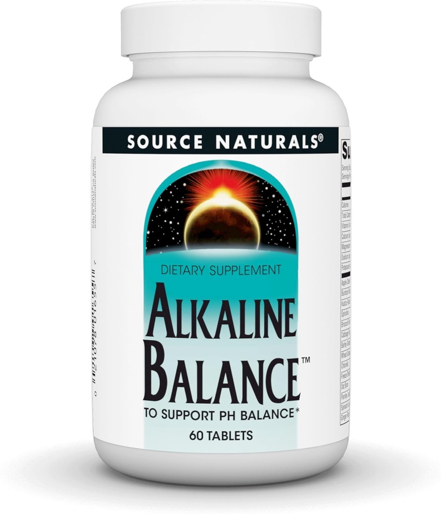 Източник Naturals Alkaline Balance, за подкрепа на PH Balance*, 60 таблетки