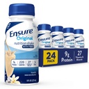 Ensure Original Vanilla Nutrition Shake With Fiber | Small Meal Replacement Shake | Ready to Drink | 9g Protein, 27 Vitamins and Minerals | 8 fl oz - 24 Pack