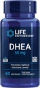 Extensión de vida DHEA 50 mg - Suplemento de equilibrio hormonal, memoria, masa muscular e soporte de densidade ósea, sexo saudable, Gluten-Free, Non-GMO, 60 cápsulas