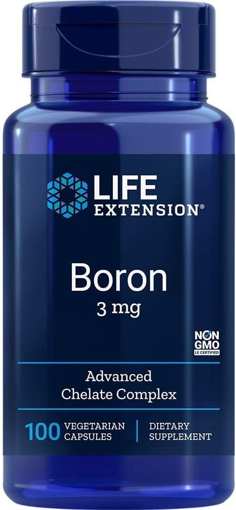 Life Extension DHEA 25mg eta Boron 3mg - Hormona oreka, hezur-osasuna, immunitatea eta nerbio-sistemaren euskarria