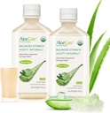 Aloecuration USDA Organic Alau Vara Guice ผลิตภายใน 12 นักล่าผู้เก็บเกี่ยว - Alio Proz Supestive Digestive Suppeoplement to using digestion, Immuny Sytem and Stomach solucity, 2 x 500ml Parties