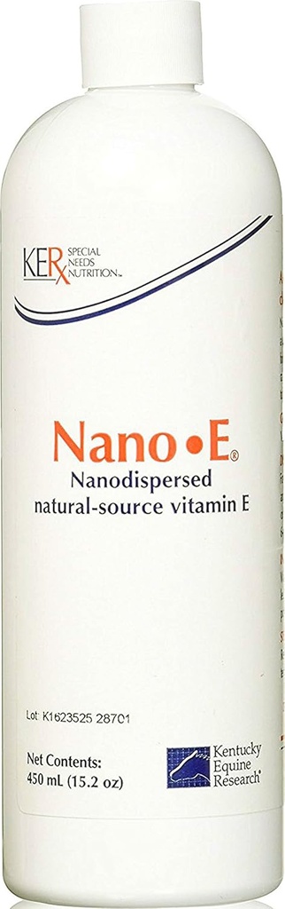 Kentucky Equine Research Nano-E: Natural Source E-vitamiini Antioksidantti hevosille, 450 ml