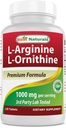 Best Naturals L-Arginine L-Ornithine - 1000mg per Serving - 120 Tablets - Non-GMO & Gluten Free (120 Count (Pack of 1))