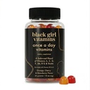 Black Girl Vitamins Once a Day - Womens Multivitamin Gummy - Vitamin A, B, C, E and Zinc. Multivitamin for Women, Immune Support. Vegan, Gluten-Free. Made in The USA (30 Day Supply, Strawberry)