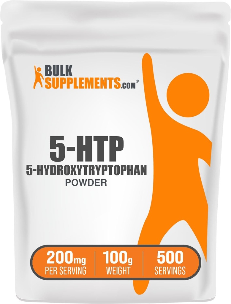 BulkSupplements.com 5-HTP prašek - 5-HydroxyTryptofan, 5 HTP dodatek - 5-HTP 200mg, Mood podpora dodatek - Gluten Free, 200mg na Serving, 100g (3.5 oz) (Pack of 1)