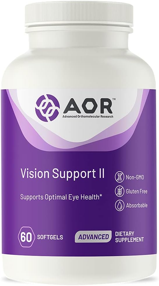 AOR, Vision Support II, Lutein və Zeaxanthin, Gluten Pulsuz, 60 Softgels (30 Xidmət) ilə Göz Sağlamlığı dəstəkləyir
