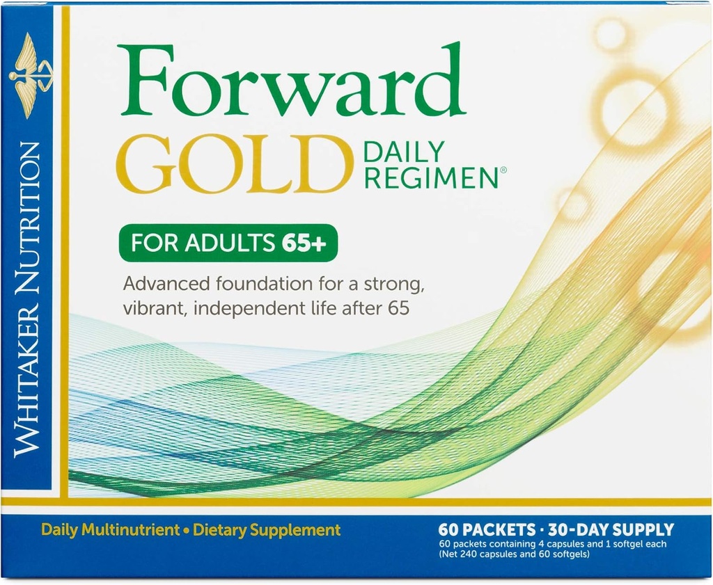 Dr. Whitaker's Forward Gold Daily Regimen Multi-Nutrient Vitamin Supplement für Erwachsene 65+, 60 Pakete (30-Day Supply)