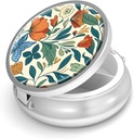 Pillerilaatikko 3 Osasto Pieni pilleri tapauksessa laukku ja tasku Mini metalli pillerin haltija Matka pilleri säiliö Hold Lisäravinteet Vitamiinit BPA-vapaa (Floral Pattern)