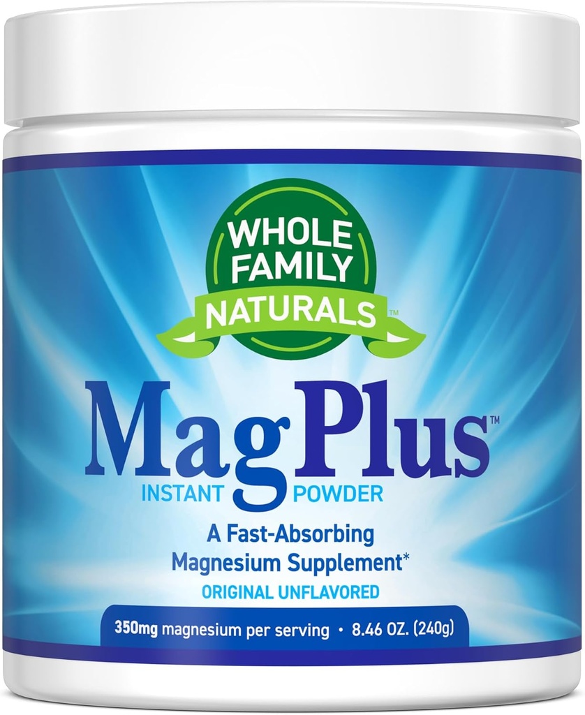 Magnezyum Toz Supplement - MagPlus - Natural Calm Drink - Magnezyum Supplement for Muscles, Sleep and Constipation Relief (Unflavored)