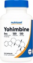 Yohimbine HCl 5mg, 120 Capsules - Gluten Free and Non- GMO
