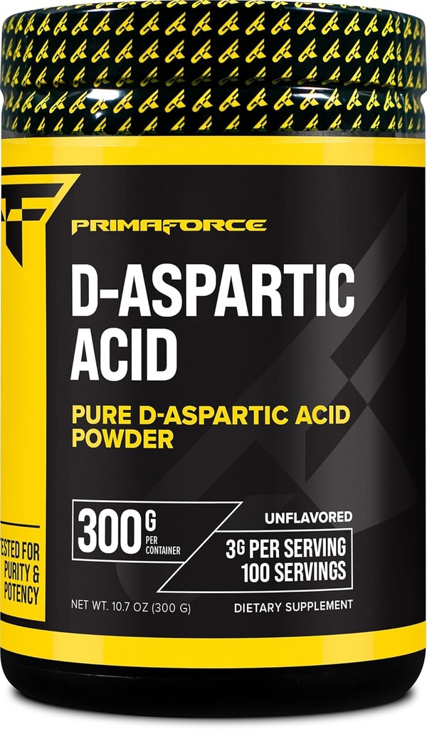 Primaforce D-Aspartic Acid 300 Grams (100 Сервінги), Нефлаворед, Вегетаріанський, Не-GMO