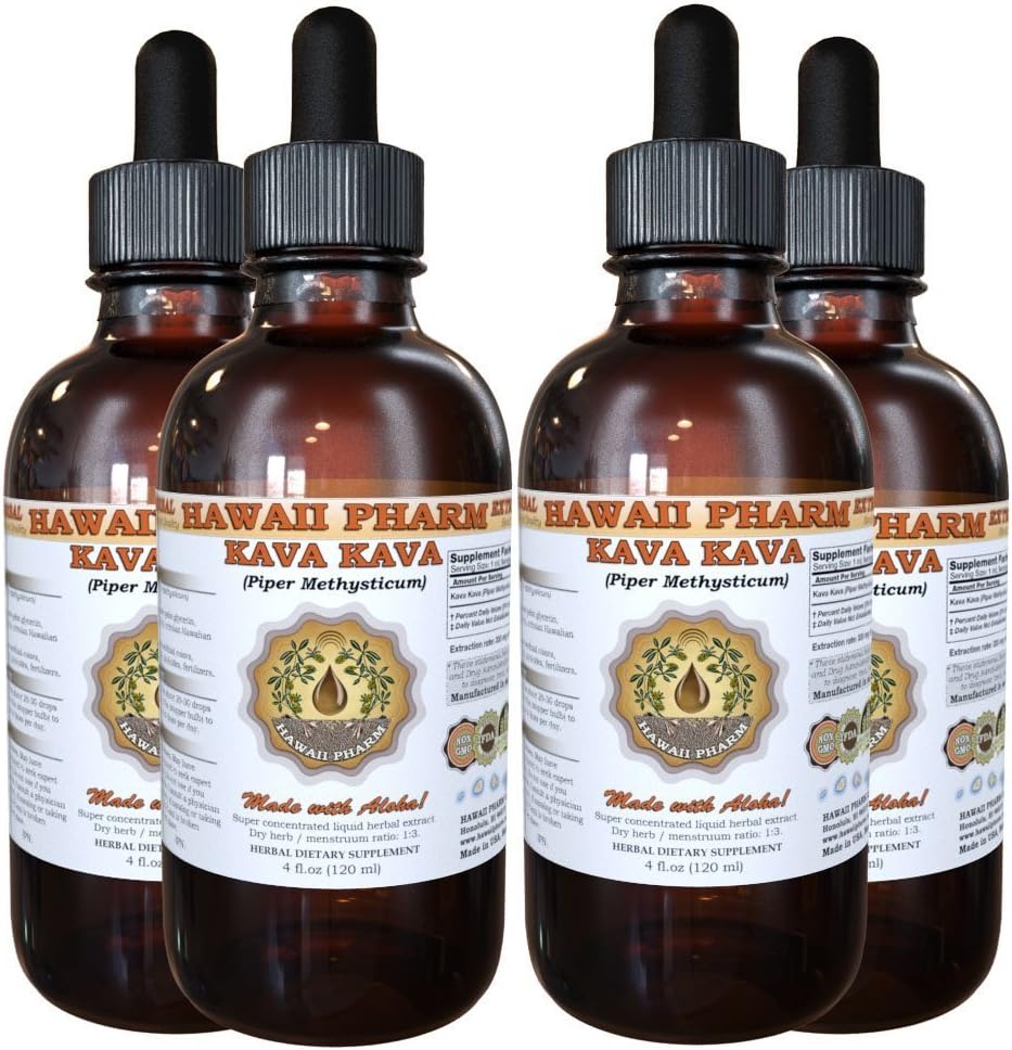 Kava Kava (Piper Methysticum) Liquid Erauzi 4x4 oz