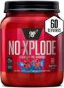 BSN N.O.XPLODE Pre Workout Powder, Energy supplement for Men and Women with Creatine and Beta-Alanine, Flavor: Blue Raz, 60 Servings