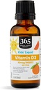 365 por mercado inteiro de alimentos, Vitamina D-3 líquido 400Iu sabor Tangerina, 1 onça
