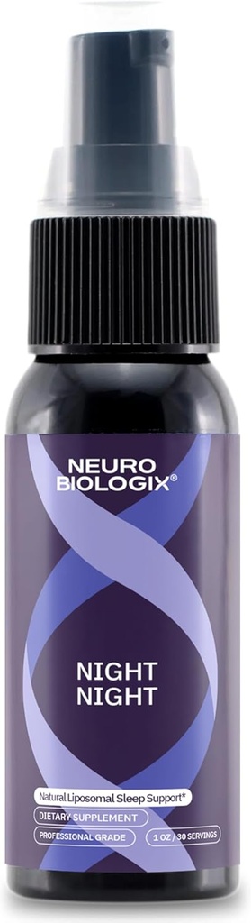 Night Liposomal Spray - Non-Habit-Forming Sleep Supplement med Melatonin & GABA - Snabb absorberande sömnspray för att främja rest, avkoppling och positivt humör - Allergen-Free & Vegan