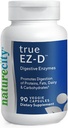 NataureCity True- EZ- D Non- GMO Digative Enzyme Complex Priedas Digestic Health and Bloating Relief for Men and Women (90 Veggie Capsules) Super fermentai