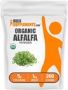 BulkSupplements.com Organic Alfalfa Grass Powder - Alfalfa Supplement, Green Superfood Powder - Vegan & Gluten Free, 5g per Serving, 1kg (2.2 lbs) (Pack of 1)