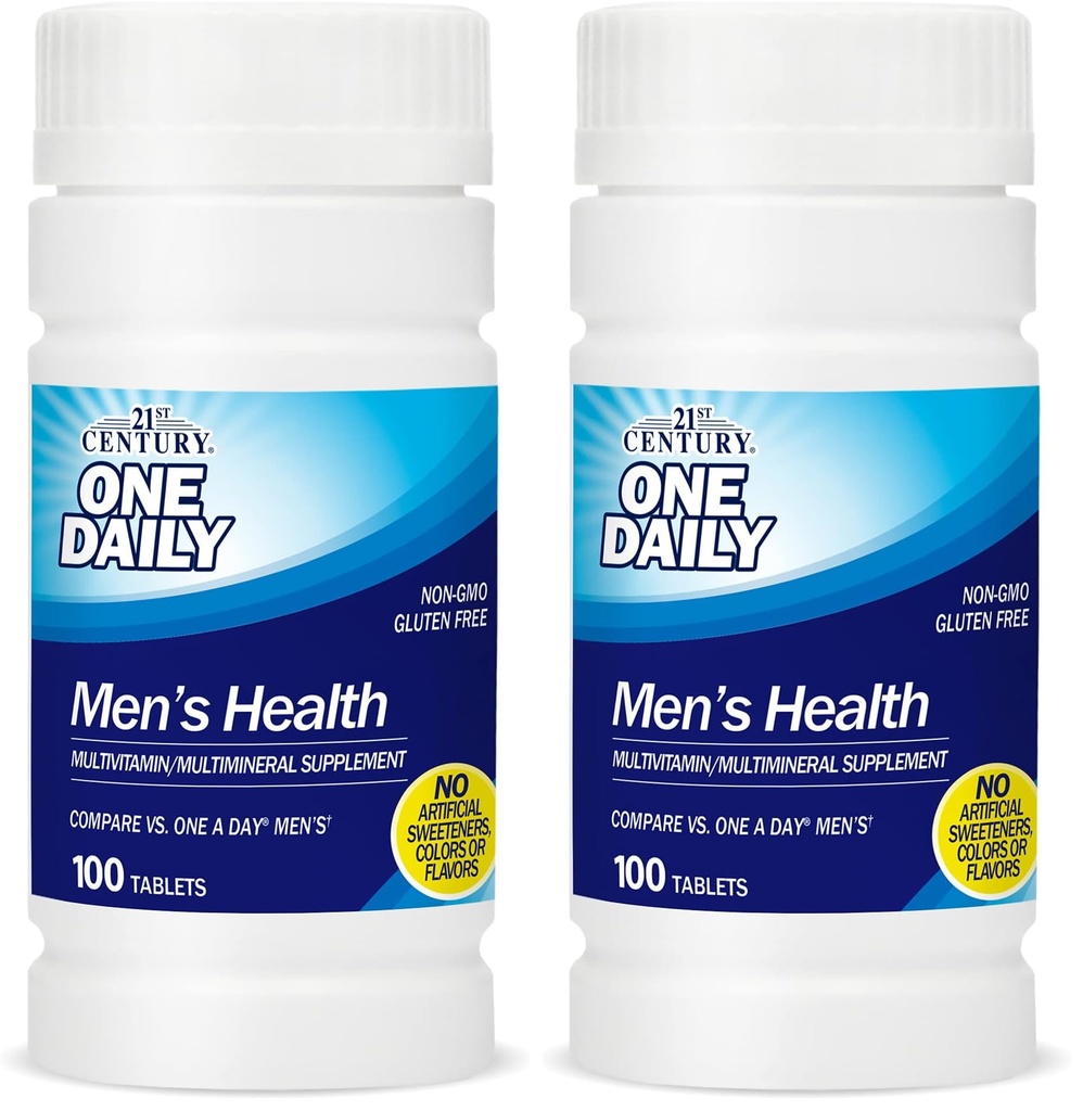 21st Century One Daily Men's Health Tablets, 100 Count (Pack of 2)