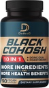 Black Cohosh Supplement - 3 mesi per Menopause & Immune Health - Blend of 12 Potent Herb Include Dong Quai, Chasteberry, Wild Yam, Red Clover, Black Pepper & Others - 90 Vegan Capsule