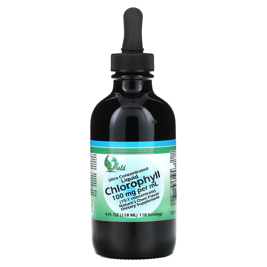WORLD ORGANIC Liq Chlorophyll 15:1 Concentrate, 0.02 Pound