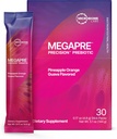Microbiome Labs MegaPrebiotic Fiber Powder para Mujer, Hombres &amp; Niños - Pre-Dosed Prebiotic Fiber Supplement Powder with Clinically Tested Oligosaccharides - Pineapple Orange Guava (30 Packets de Bebida)