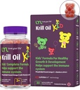 LYL Krill Oil Kid Gummy Bears with Vitamin D 3, Vitamin E and Vitamin A - phospholipid- Bound Omega 3 for Heally Growth & Development - Gummy Bears with Orange, Apple & Raspberry Taste (Paket 30)