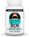 Šaltinis Naturals Iron, Amino rūgštis Chelate - Dietos papildas, kuris palaiko energijos gamybos - 250 Tabletės