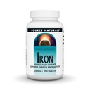 Source Naturals Iron, Amino Acid Chelate - Supports Energy Production* 25mg - 250 Tablets